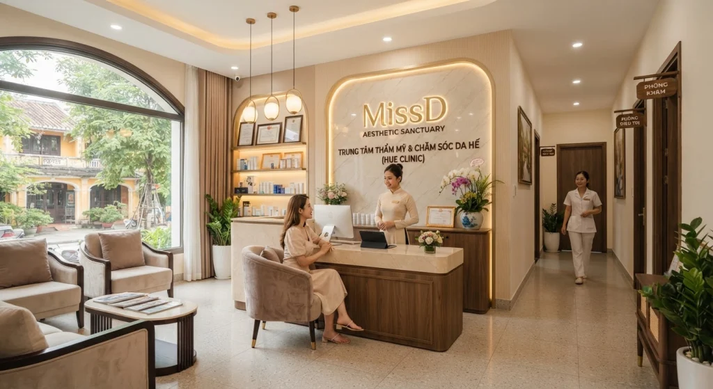 Không gian phòng khám MissD Aesthetic Sanctuary Huế